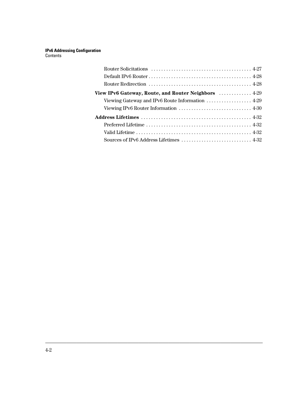 HP IPv6 5400zl, IPv6 6200yl, IPv6 2900, IPv6 3500yl manual Router Solicitations Default IPv6 Router Router Redirection 