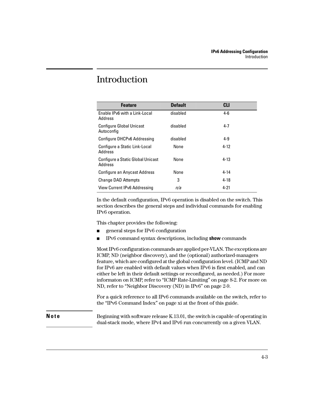 HP IPv6 3500yl, IPv6 6200yl, IPv6 2900, IPv6 5400zl manual Cli 