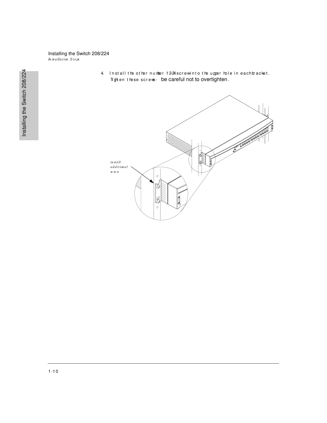 HP J3177A, J3175A manual Install additional screw 