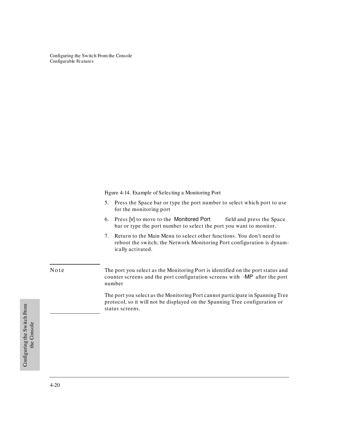 HP J3178A manual Example of Selecting a Monitoring Port 