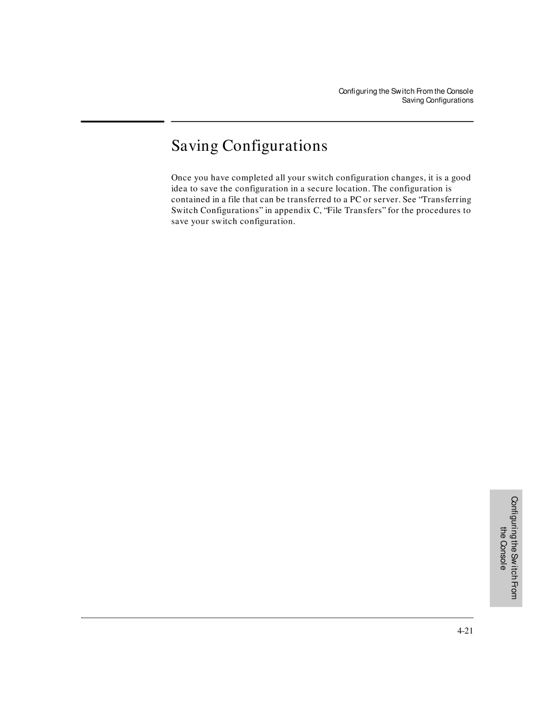 HP J3178A manual Saving Configurations 