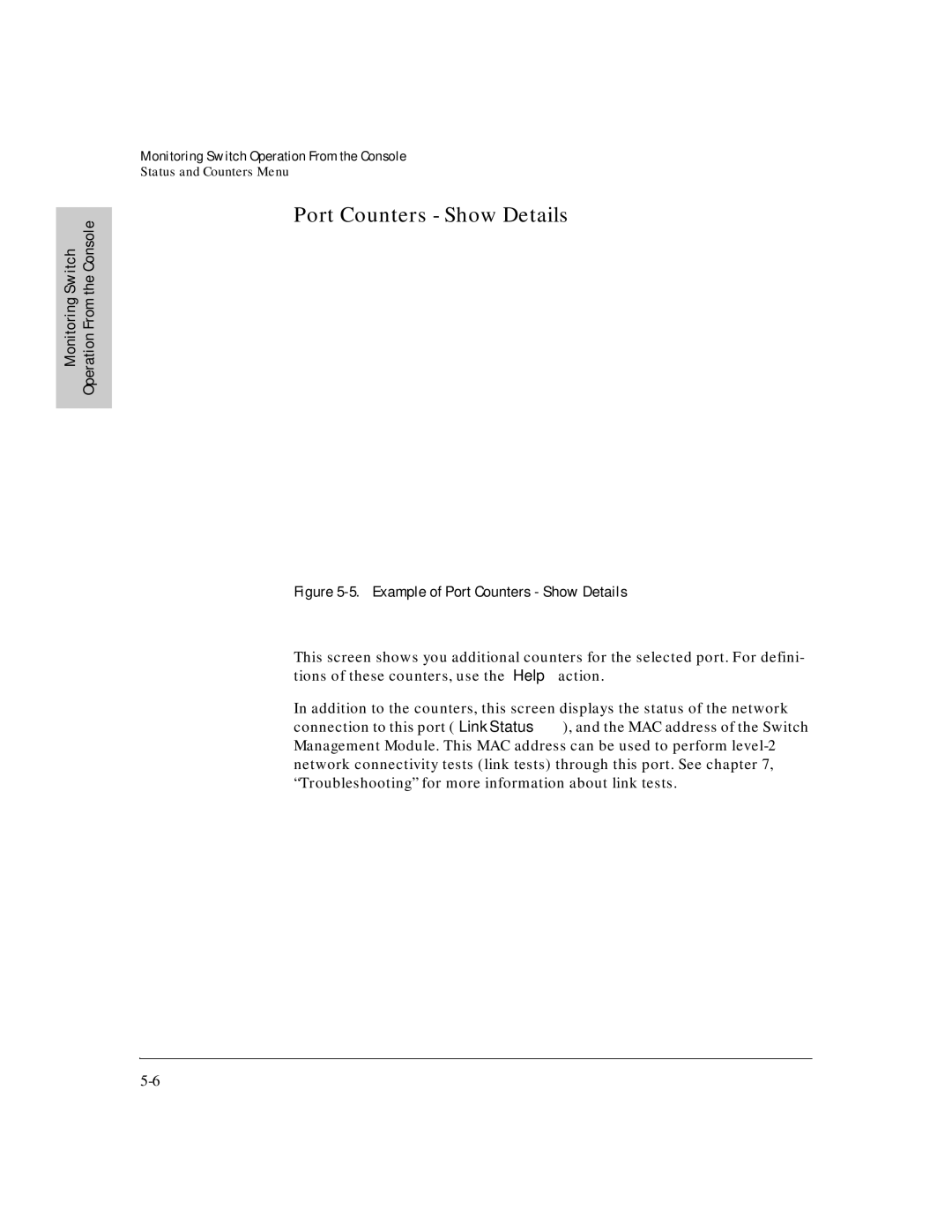 HP J3178A manual Example of Port Counters Show Details 