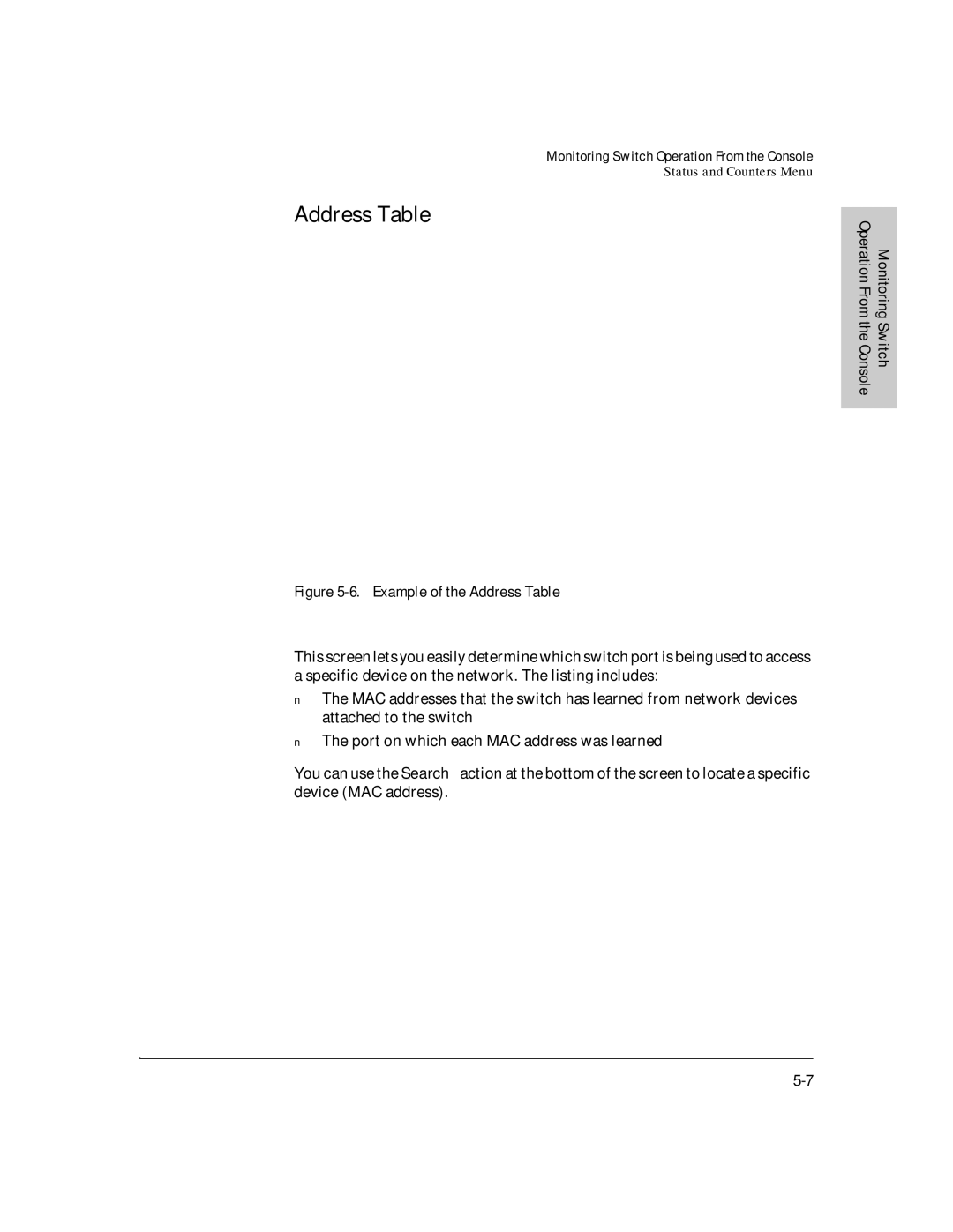 HP J3178A manual Example of the Address Table 