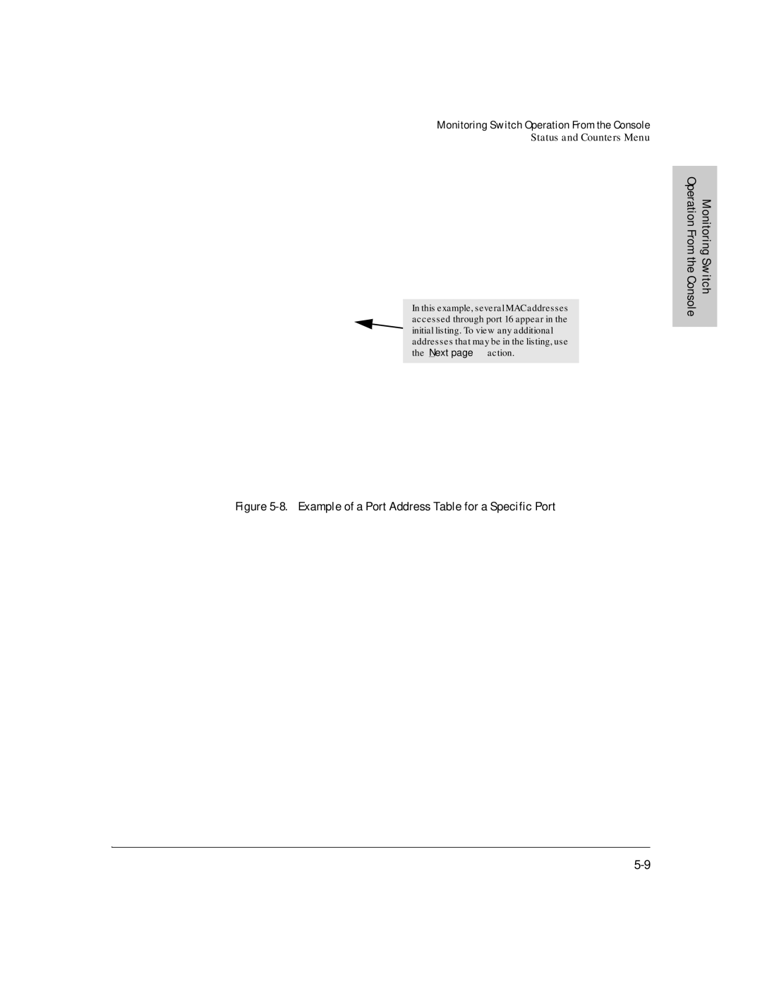 HP J3178A manual Example of a Port Address Table for a Specific Port 