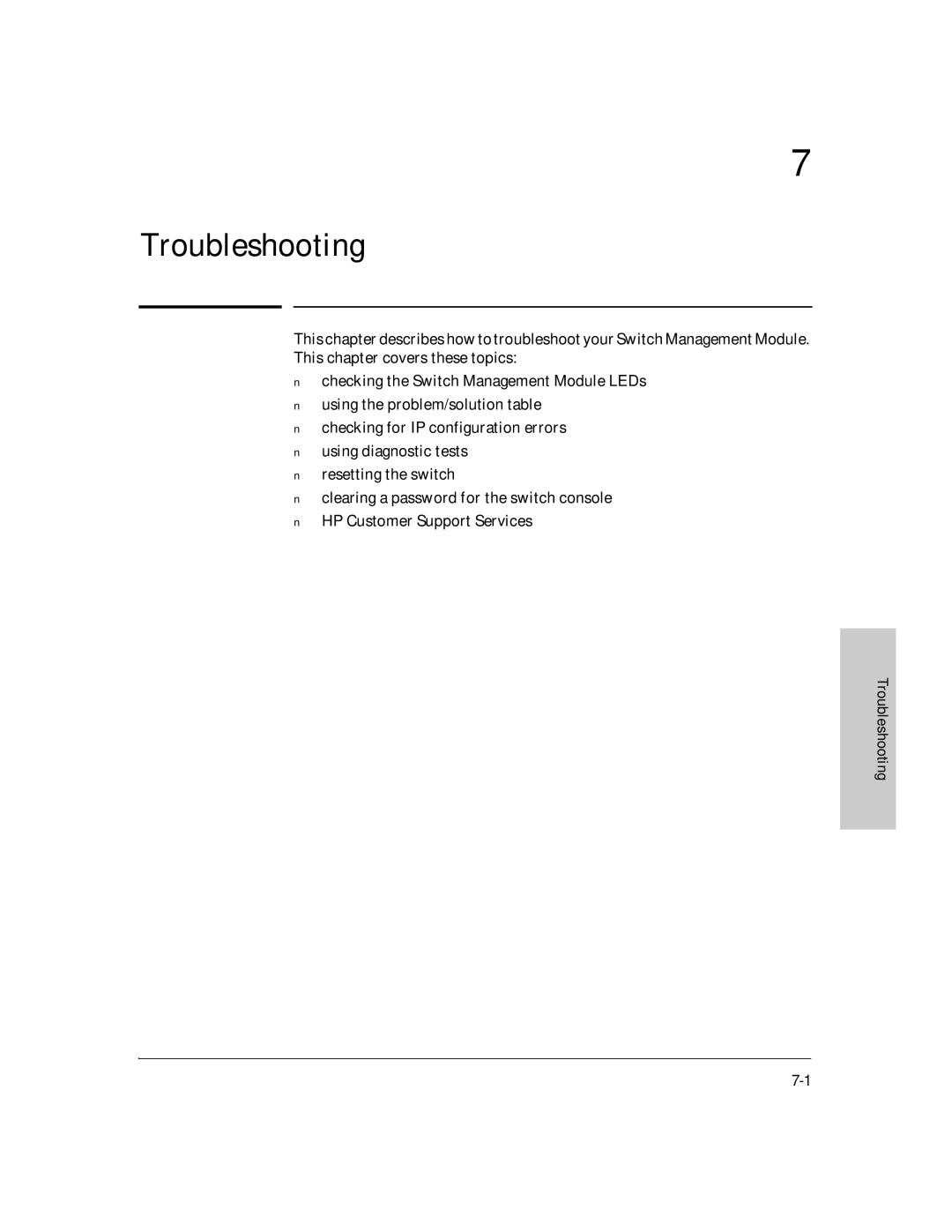 HP J3178A manual Troubleshooting 