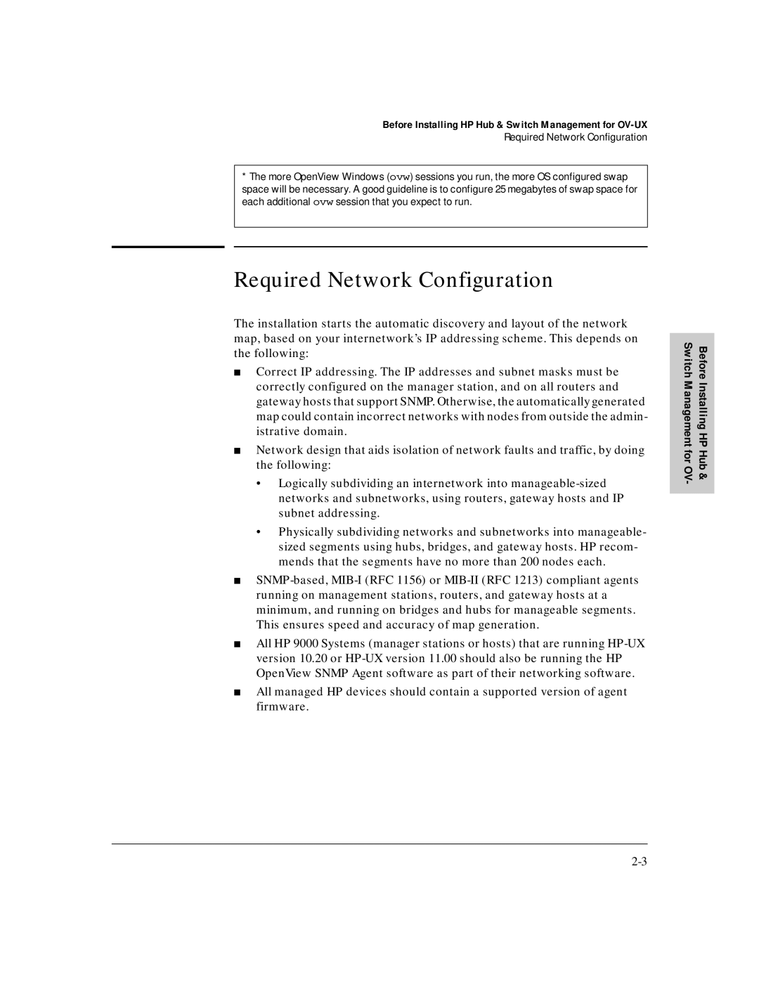 HP J3250M manual Required Network Configuration 