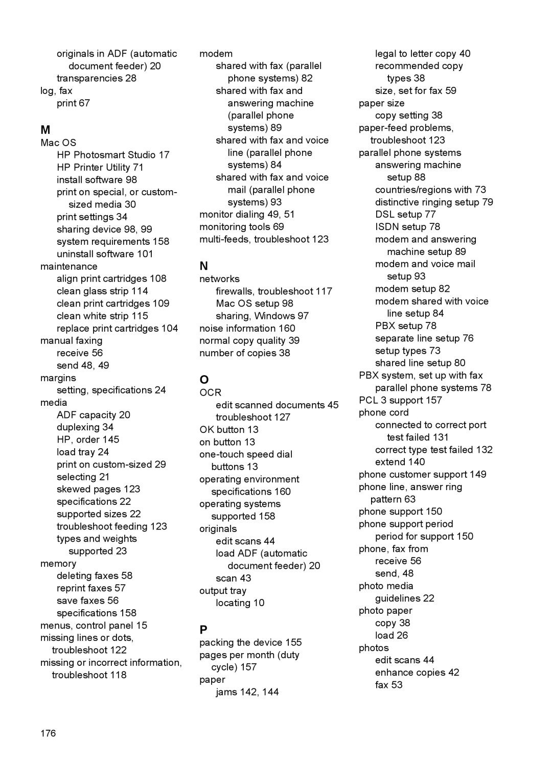 HP J3650, J3680 manual Ocr 