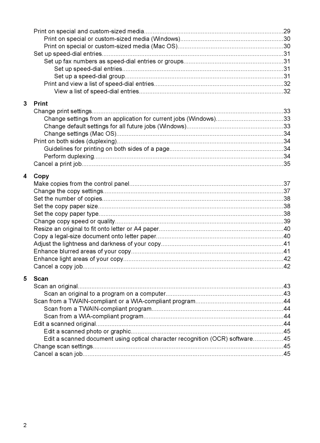 HP J3650, J3680 manual Print, Copy, Scan 