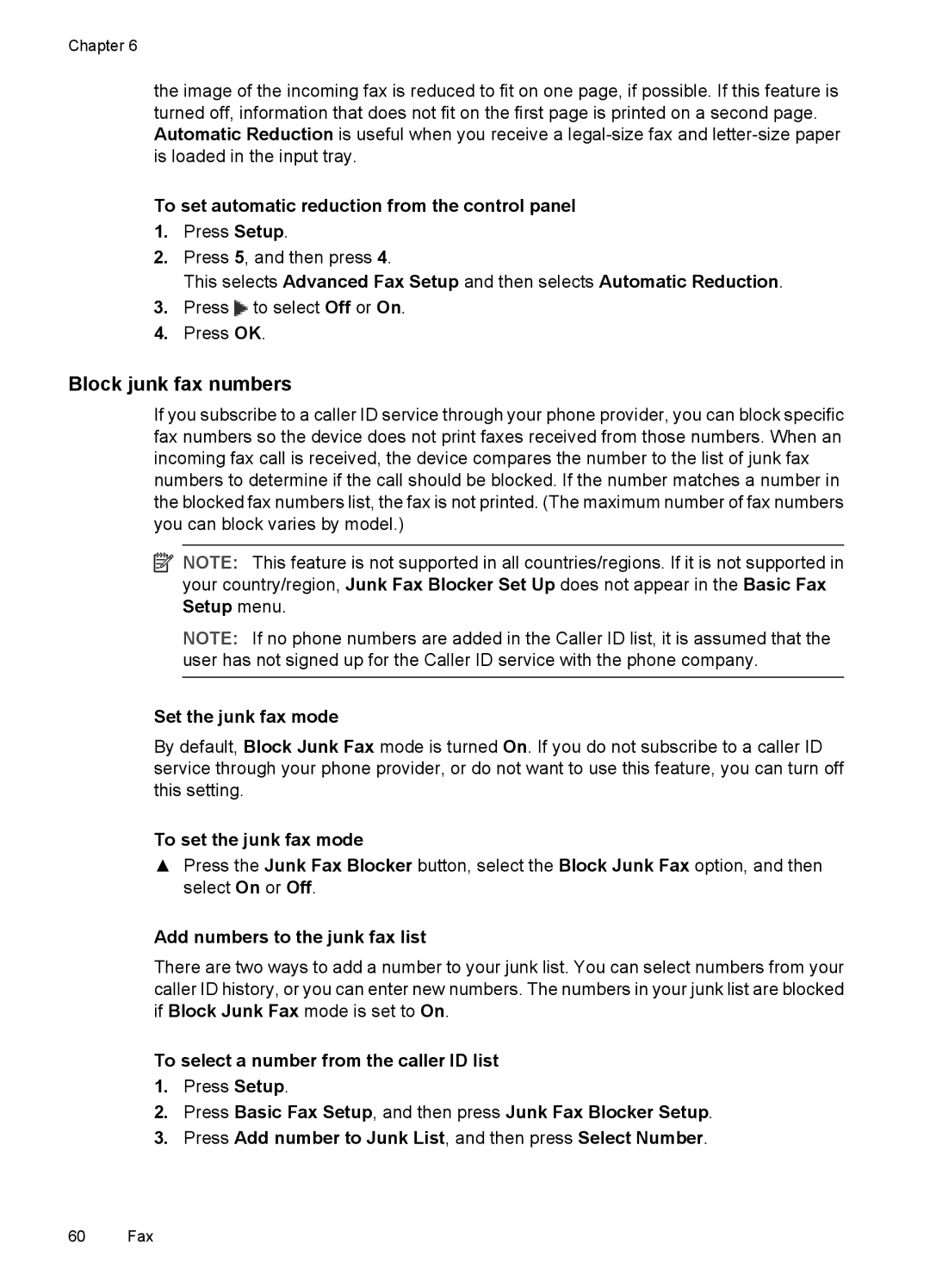 HP J3650, J3680 manual Block junk fax numbers 