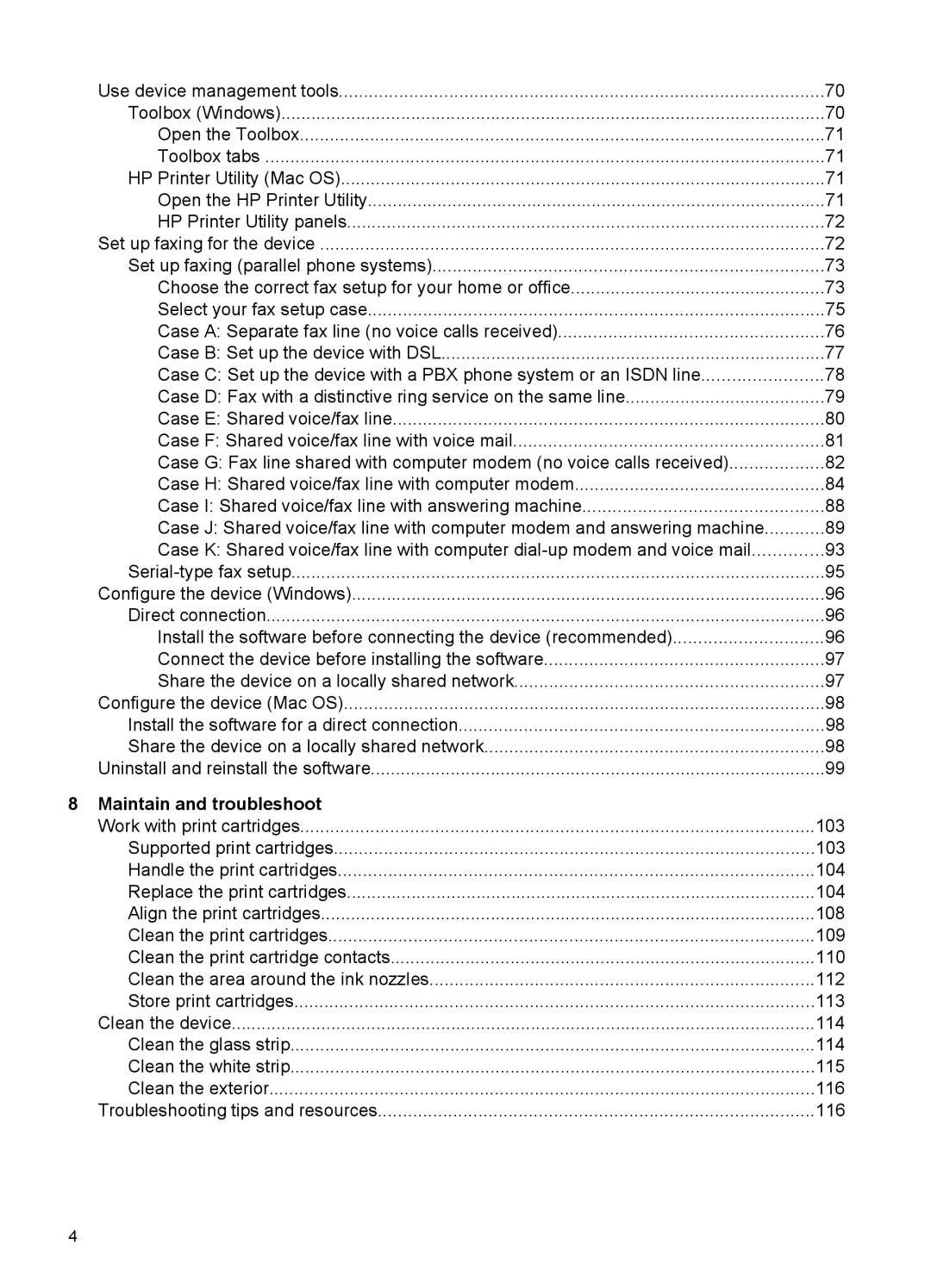 HP J3650, J3680 manual Maintain and troubleshoot 