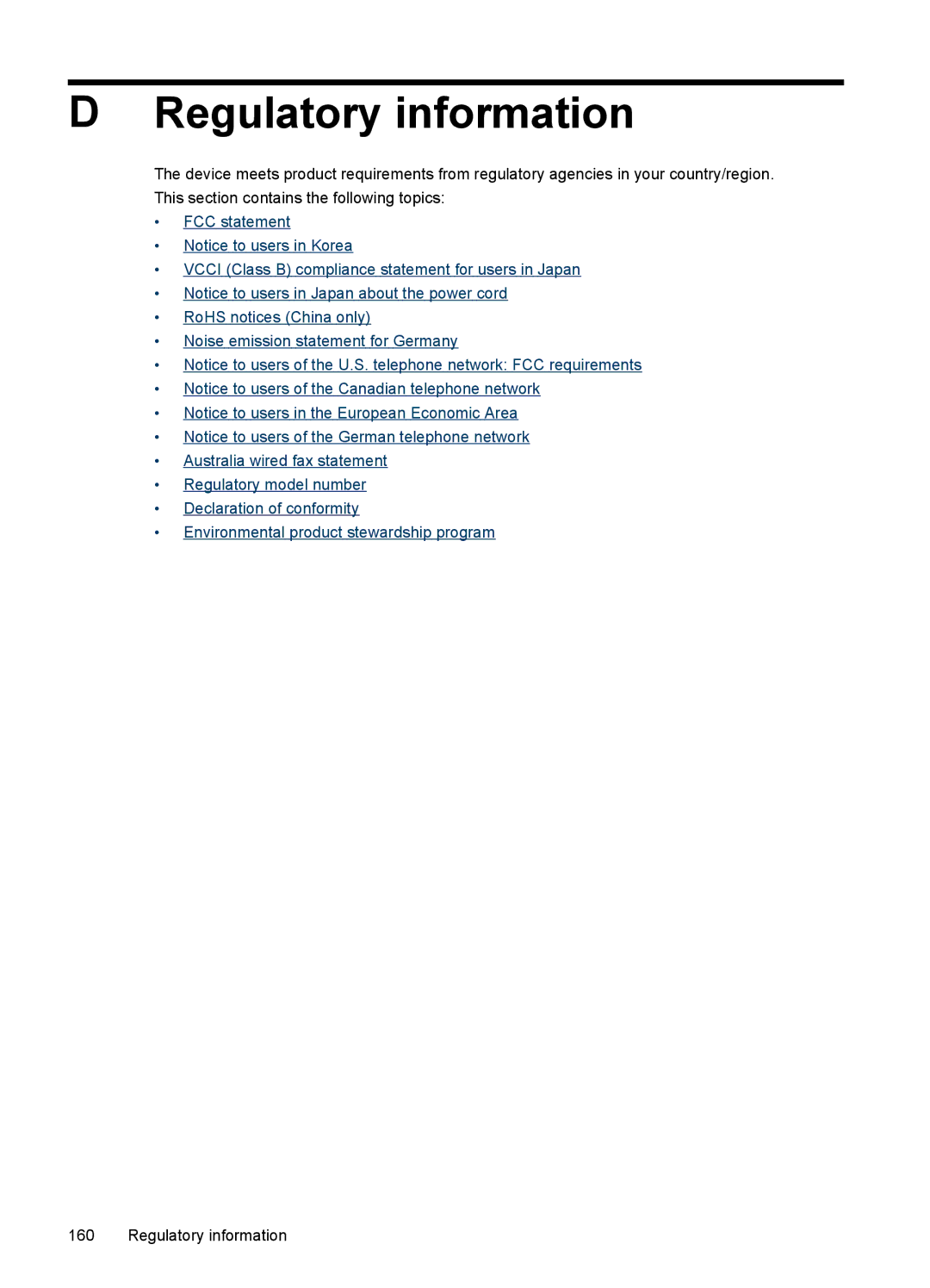 HP J4580, J4500 manual Regulatory information 