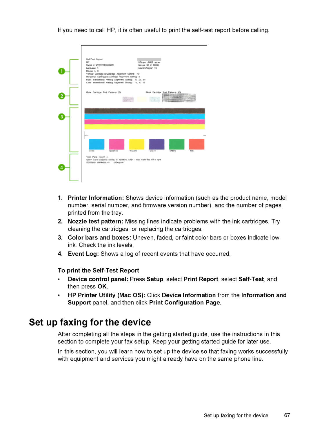 HP J4500, J4580 manual Set up faxing for the device 