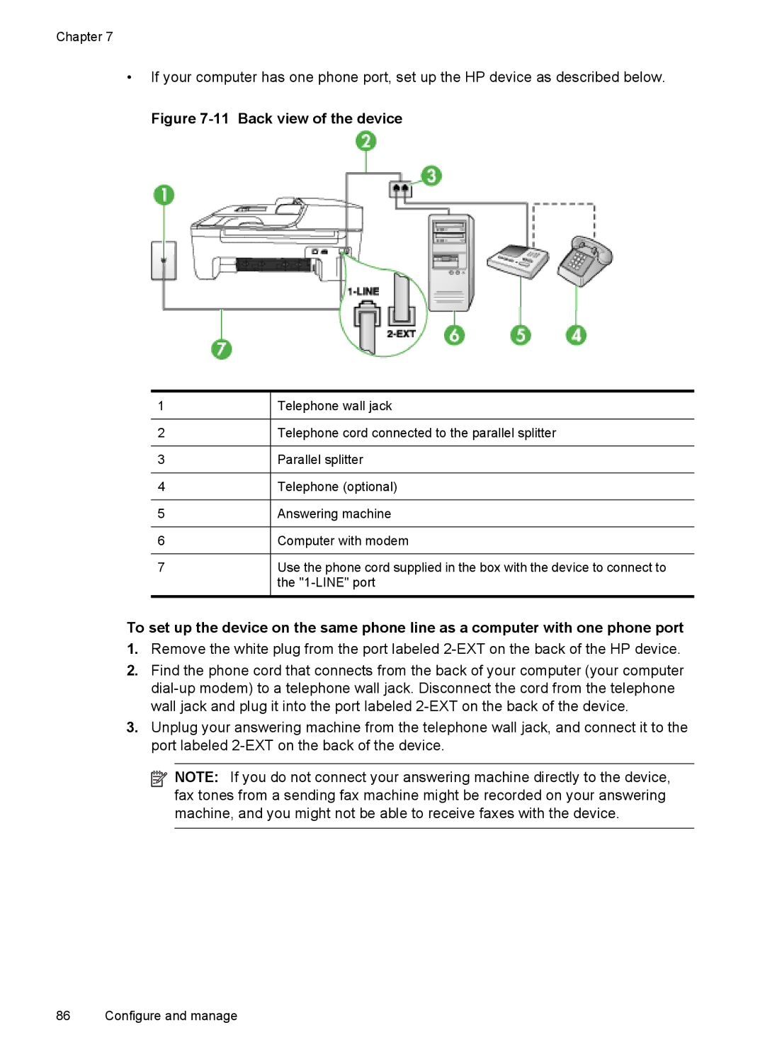 HP J4580, J4500 manual Back view of the device 