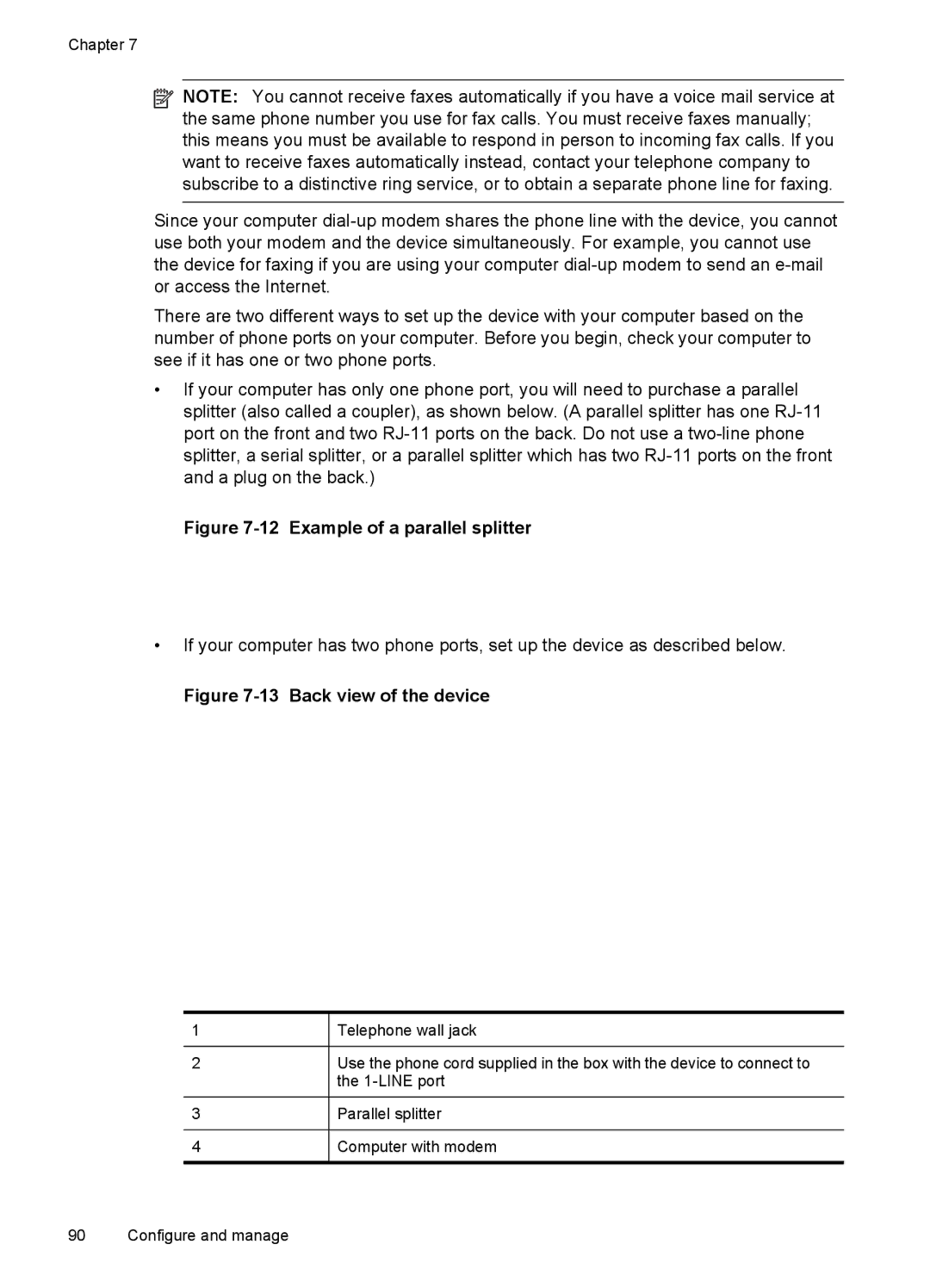 HP J4580, J4500 manual Example of a parallel splitter 