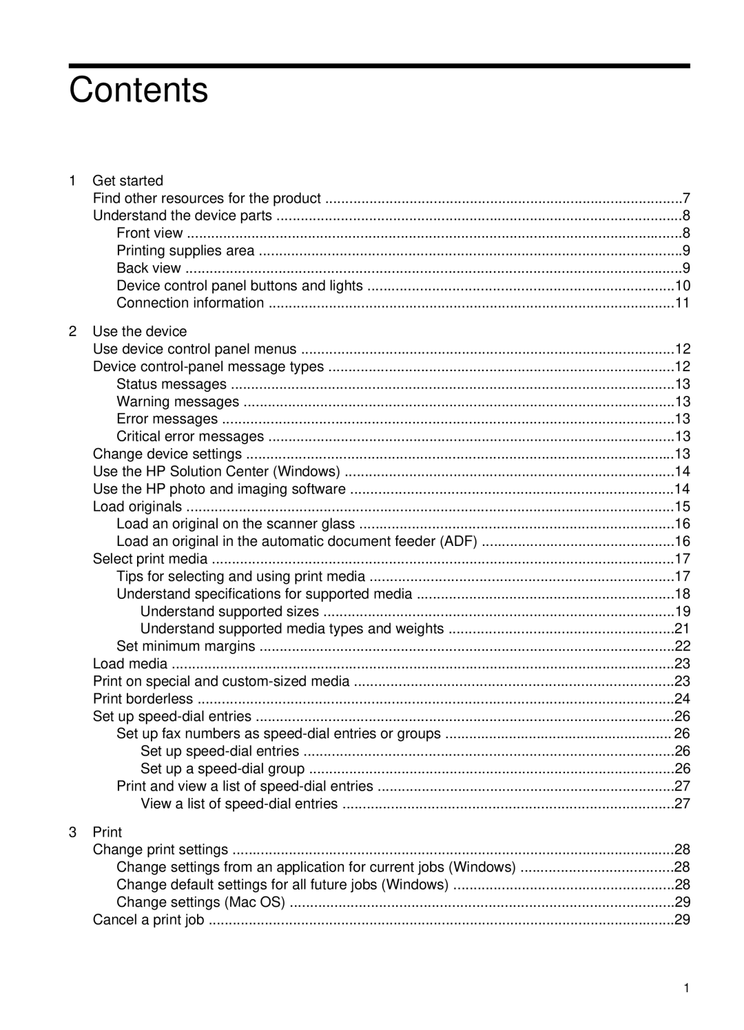 HP J4660 manual Contents 