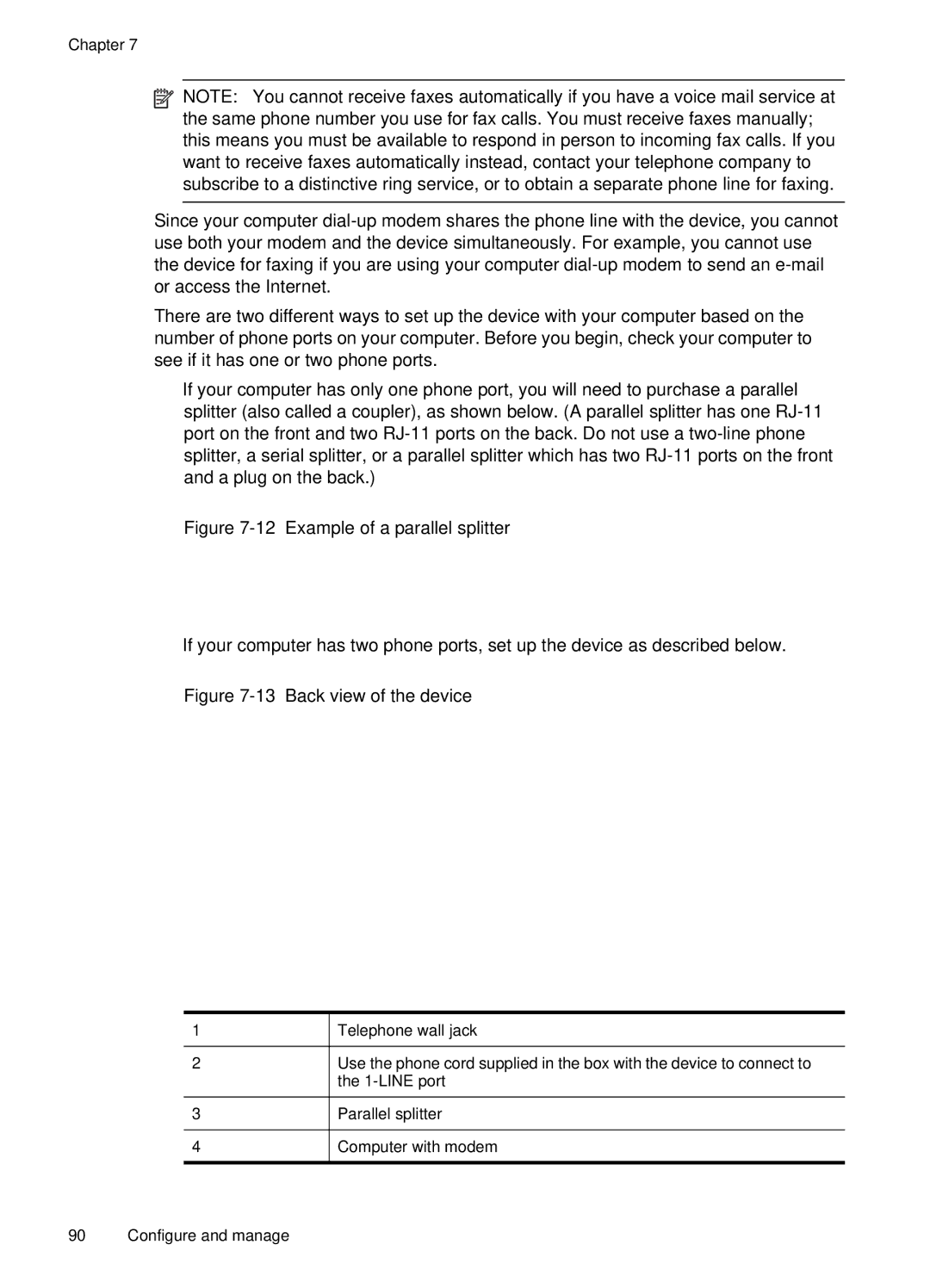 HP J4660 manual Example of a parallel splitter 