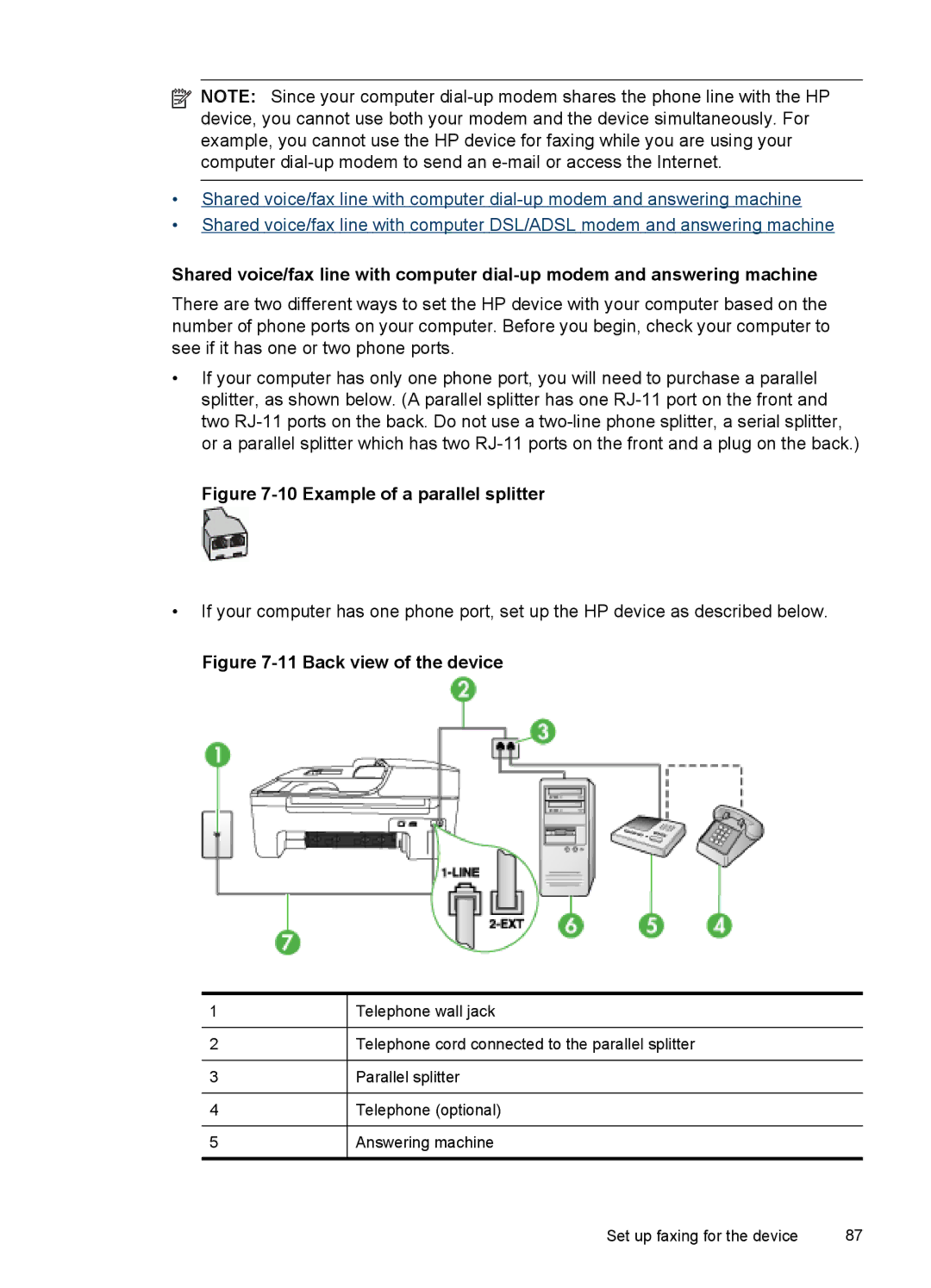 HP J4660, J4680, J4580, J4540, J4550 manual Example of a parallel splitter 