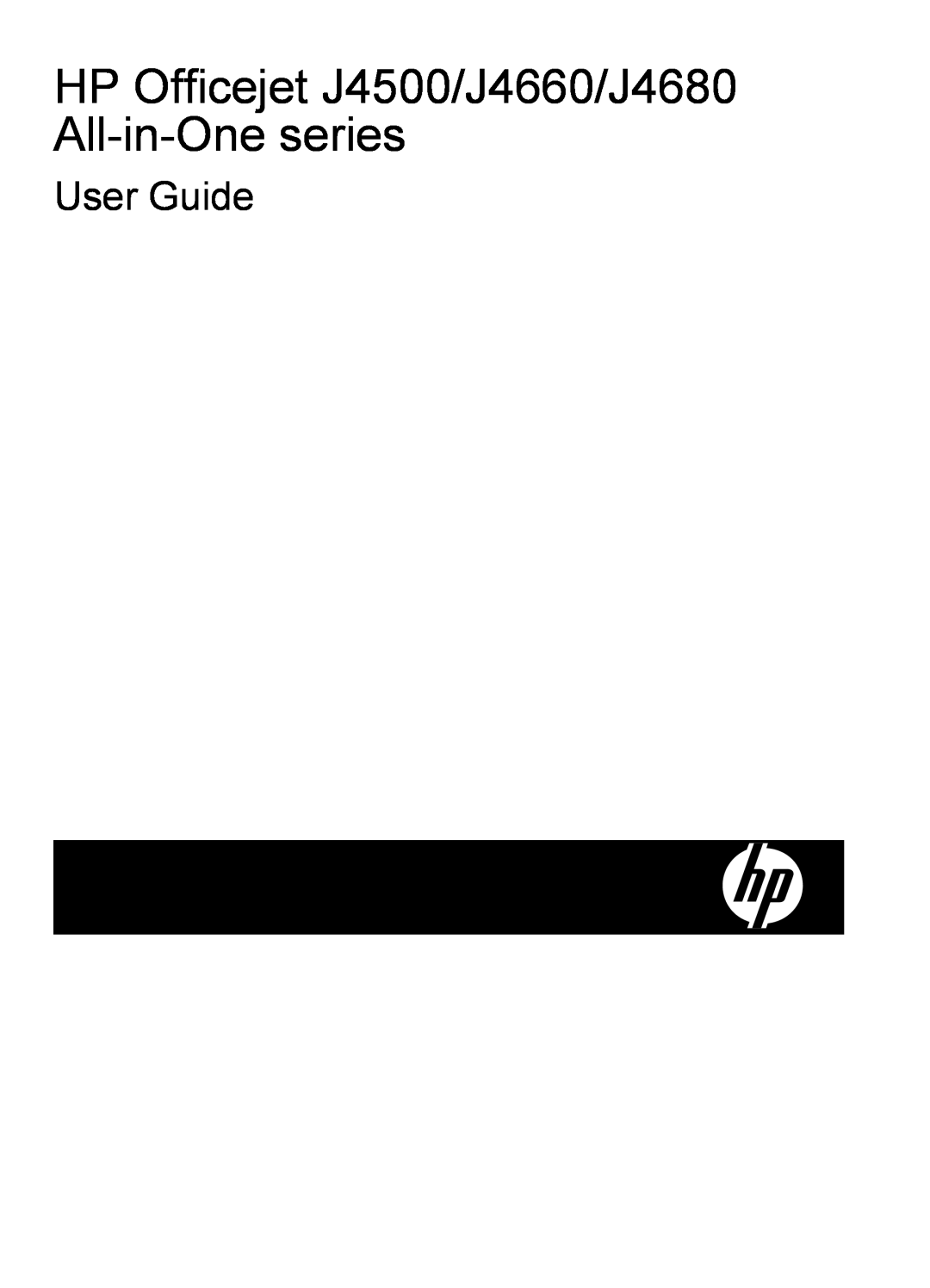 HP J4580, J4540, J4550 manual HP Officejet J4500/J4660/J4680 All-in-One series, User Guide 