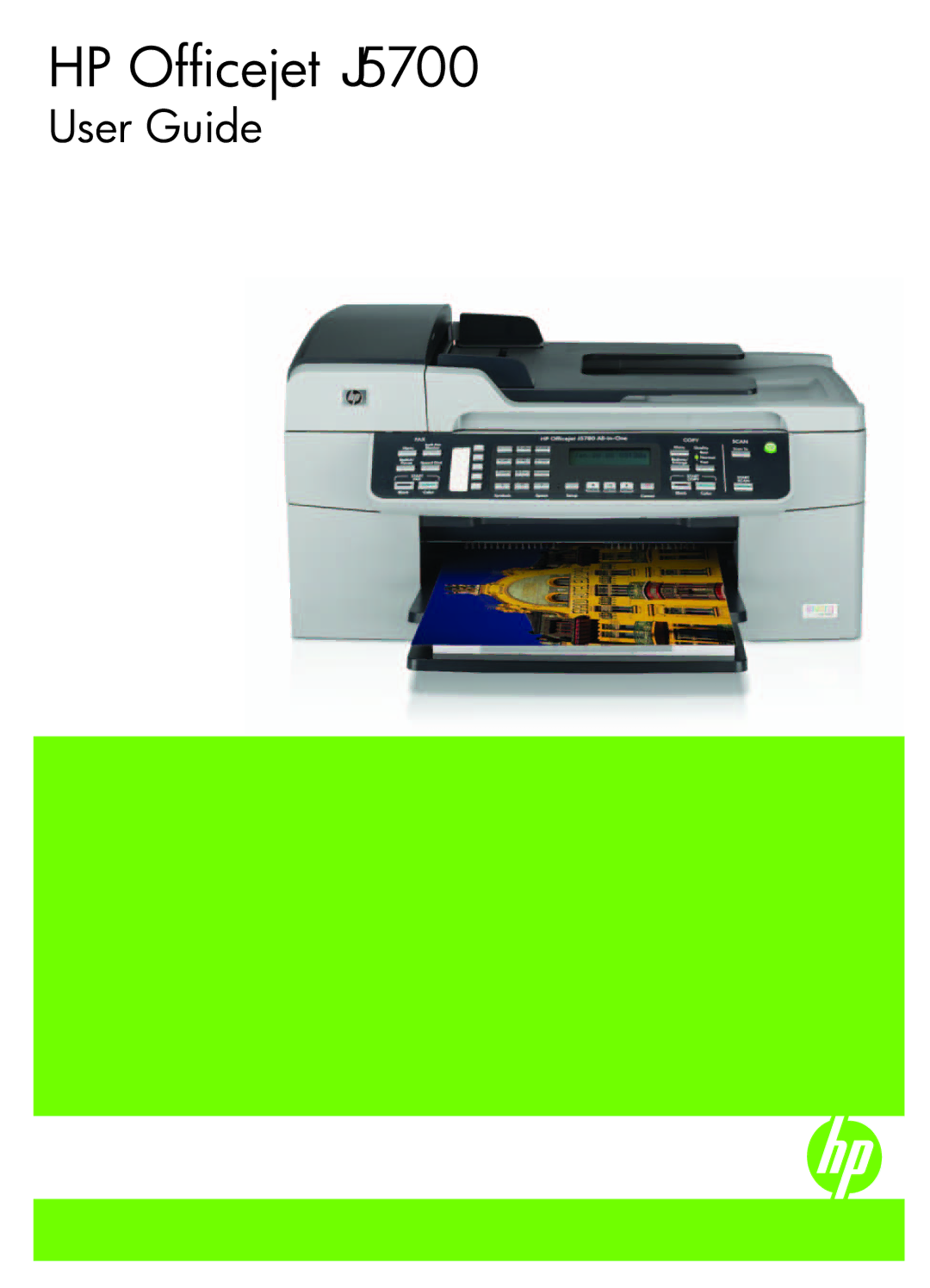 HP J5780, J5788, J5750, J5740 manual HP Officejet J5700 