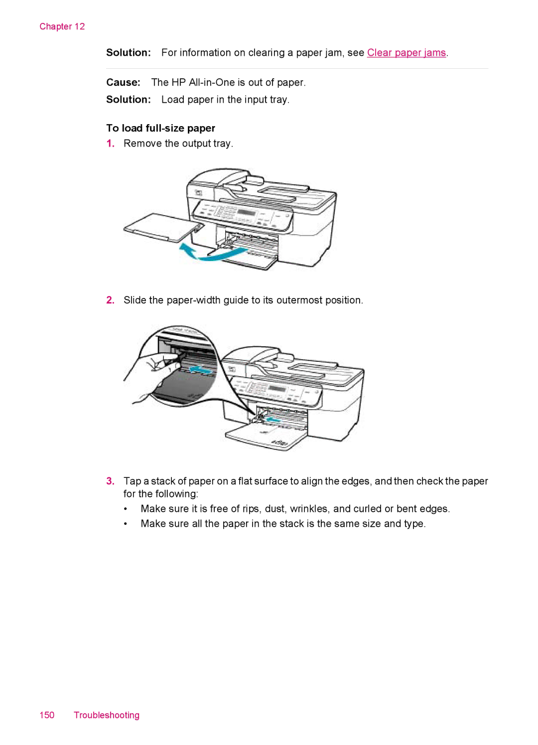 HP J5788, J5780, J5750, J5740 manual To load full-size paper 