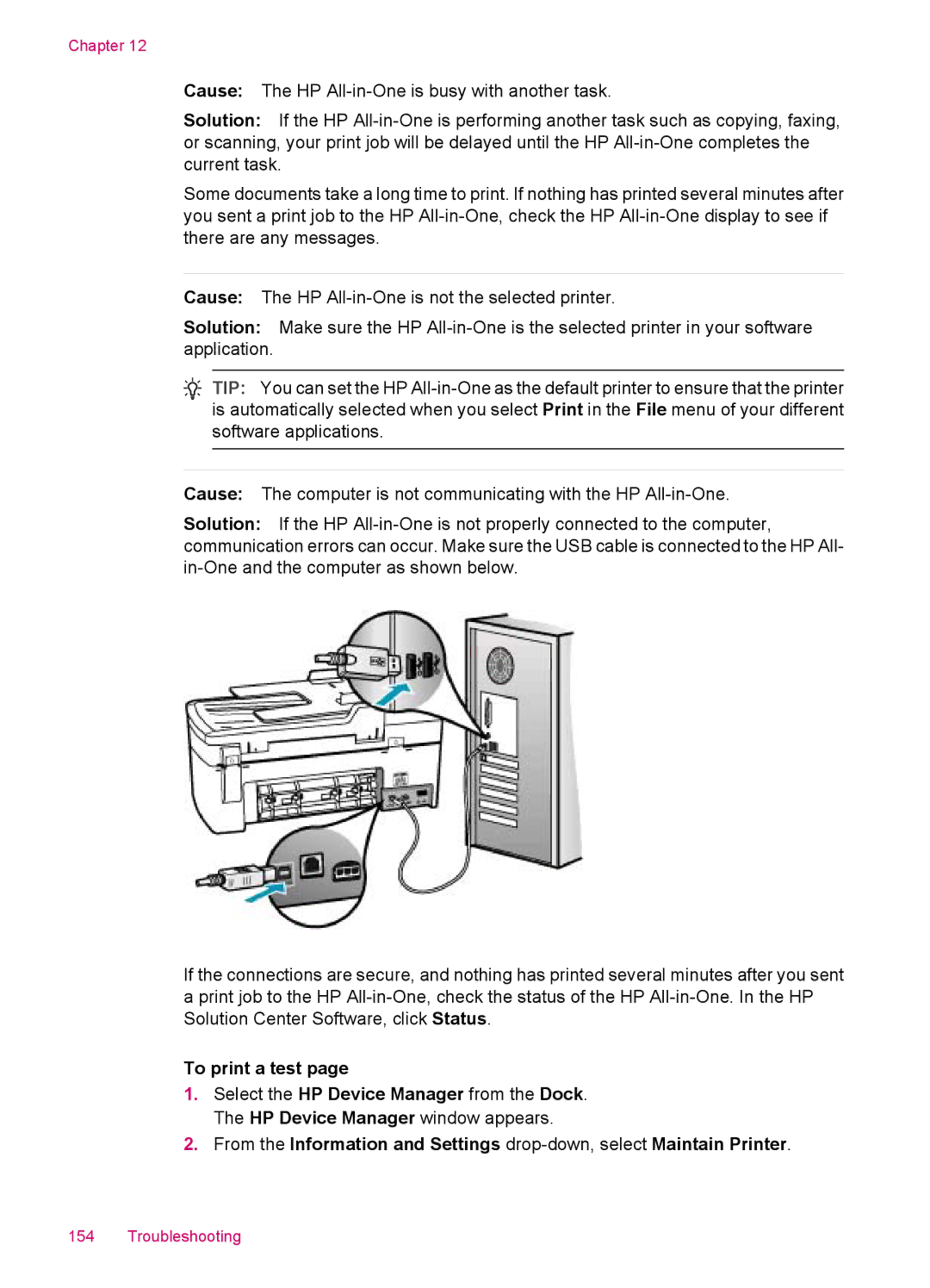 HP J5788, J5780, J5750, J5740 manual To print a test 