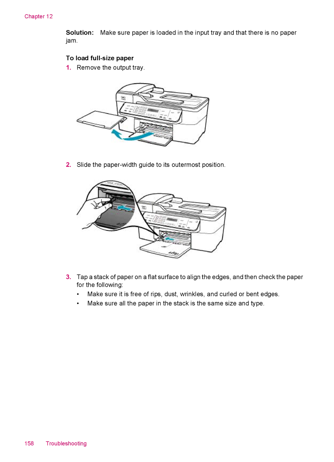 HP J5788, J5780, J5750, J5740 manual To load full-size paper 