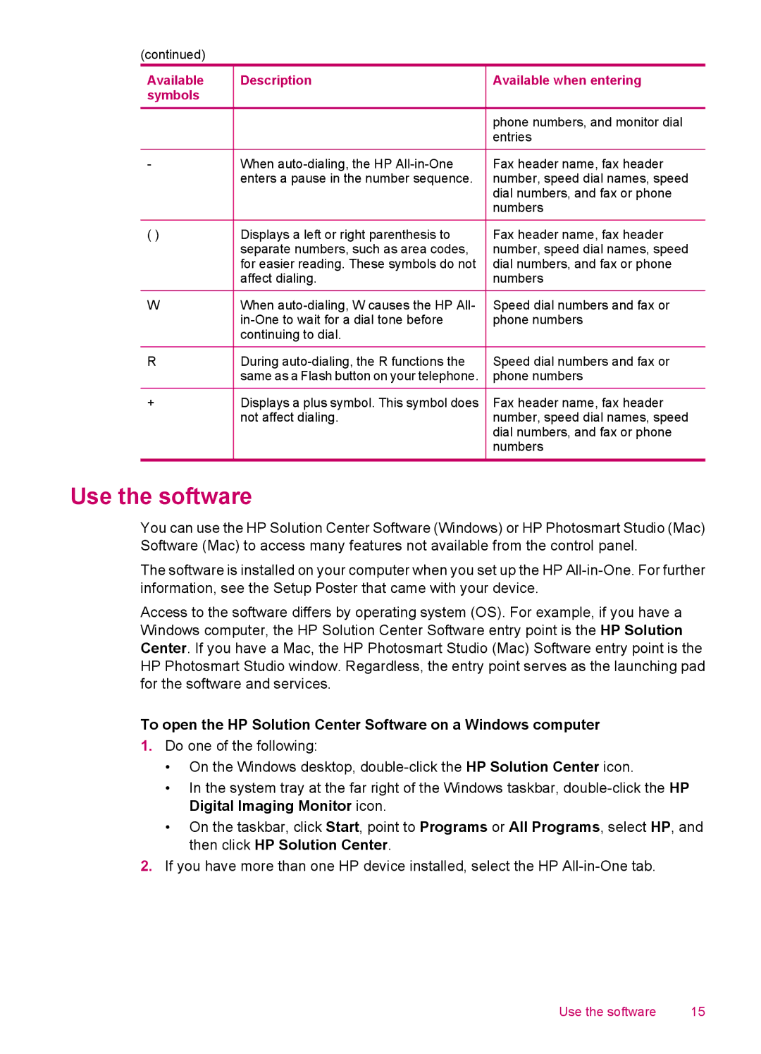 HP J5780, J5788, J5750, J5740 manual Use the software 