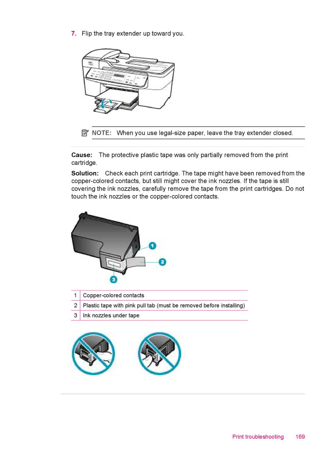 HP J5740, J5788, J5780, J5750 manual Print troubleshooting 169 