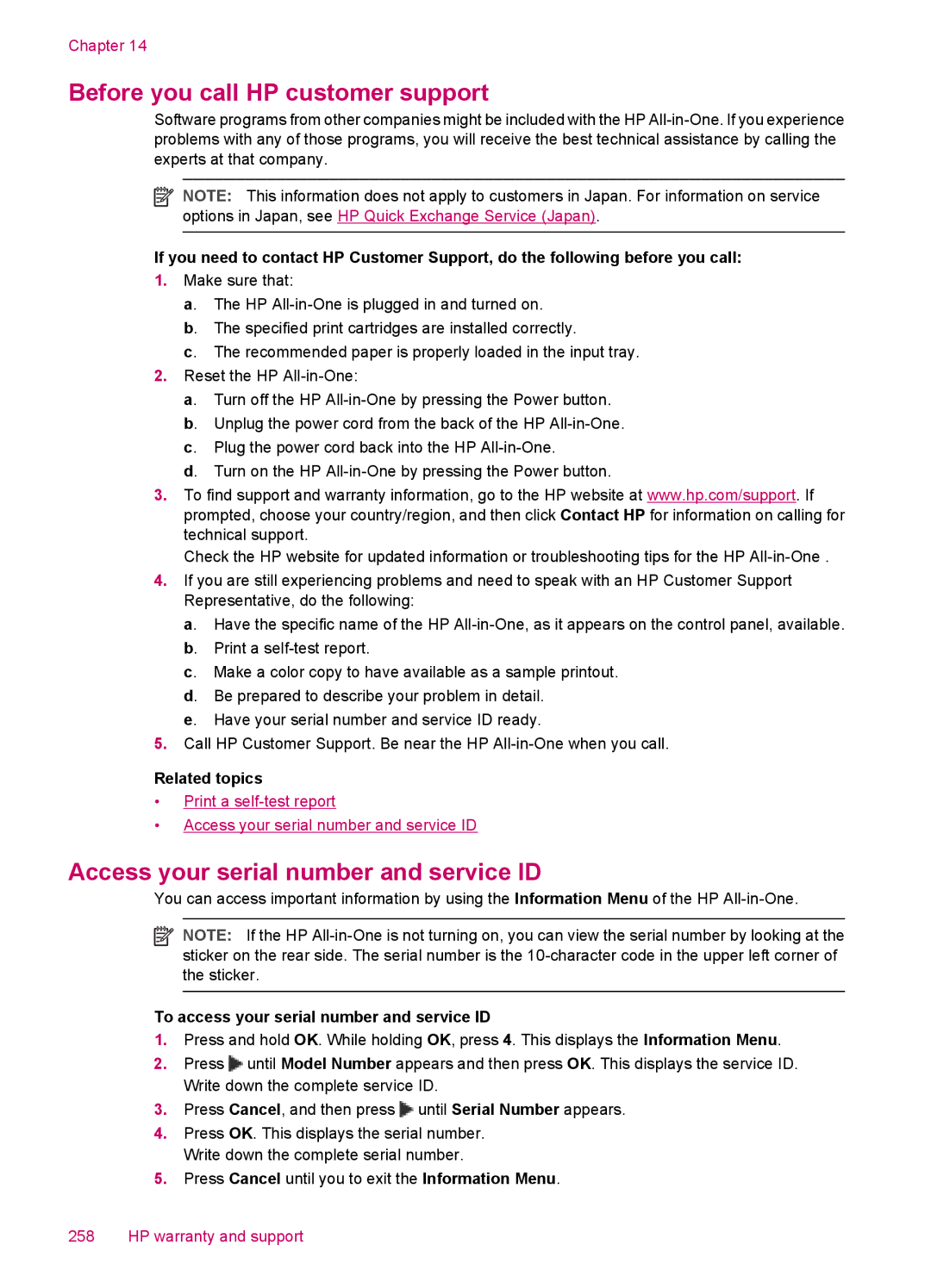 HP J5788, J5780, J5750, J5740 manual Before you call HP customer support 