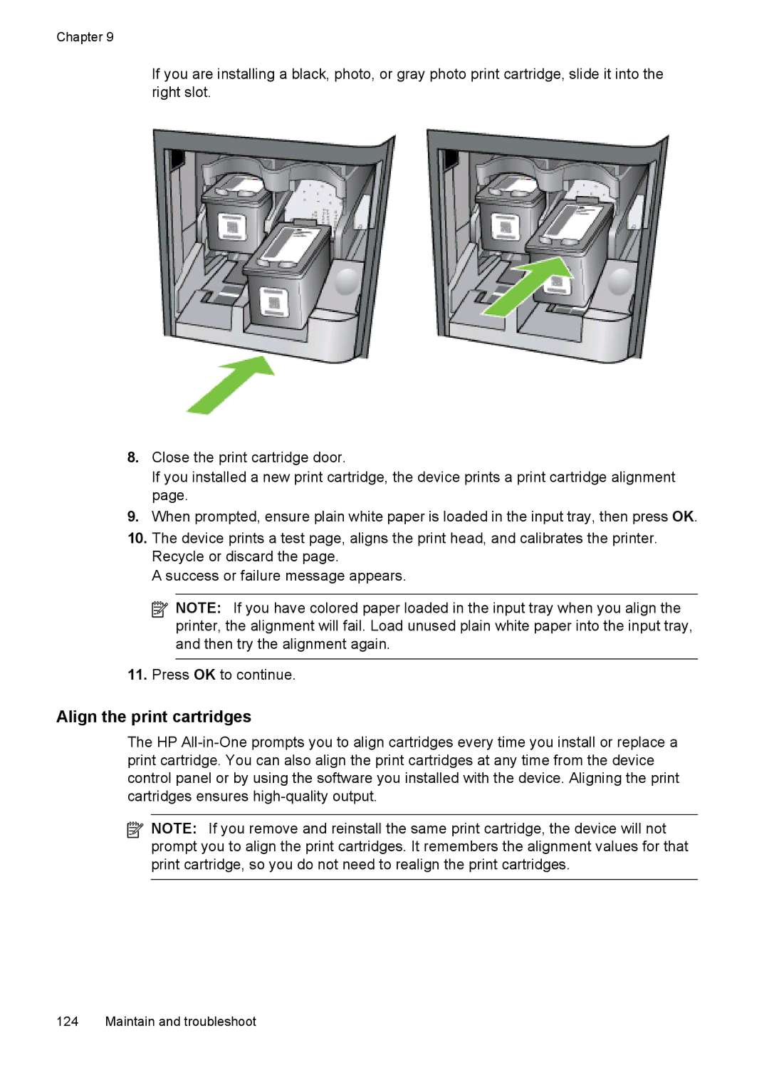 HP J6400 manual Align the print cartridges 