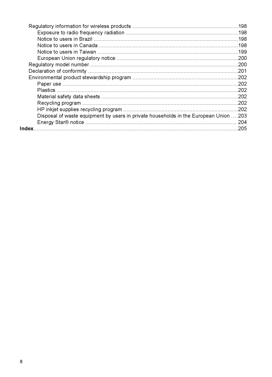 HP J6400 manual Environmental product stewardship program 