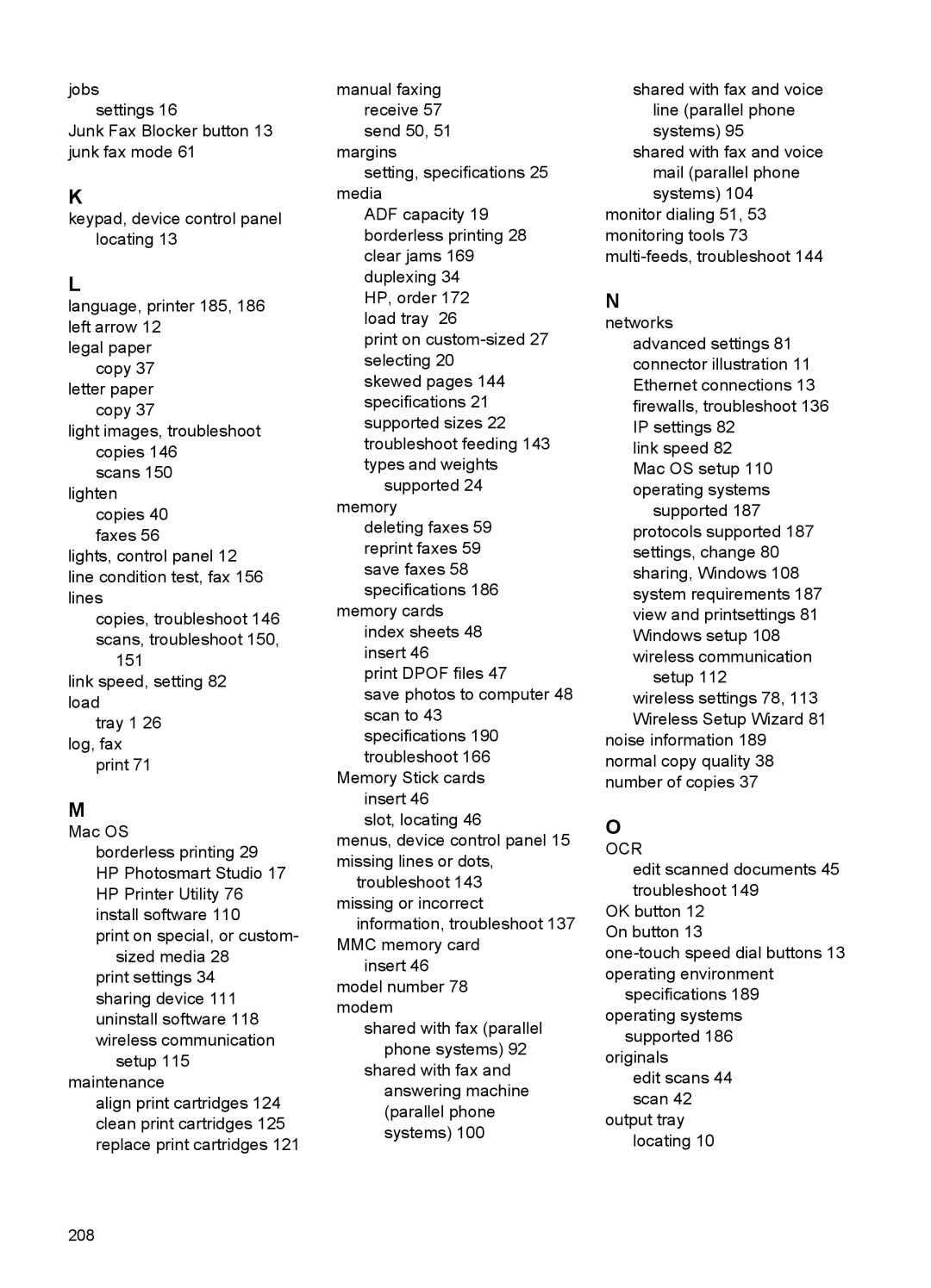 HP J6400 manual Ocr 