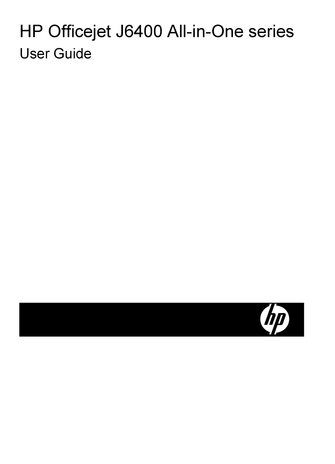 HP manual HP Officejet J6400 All-in-One series 