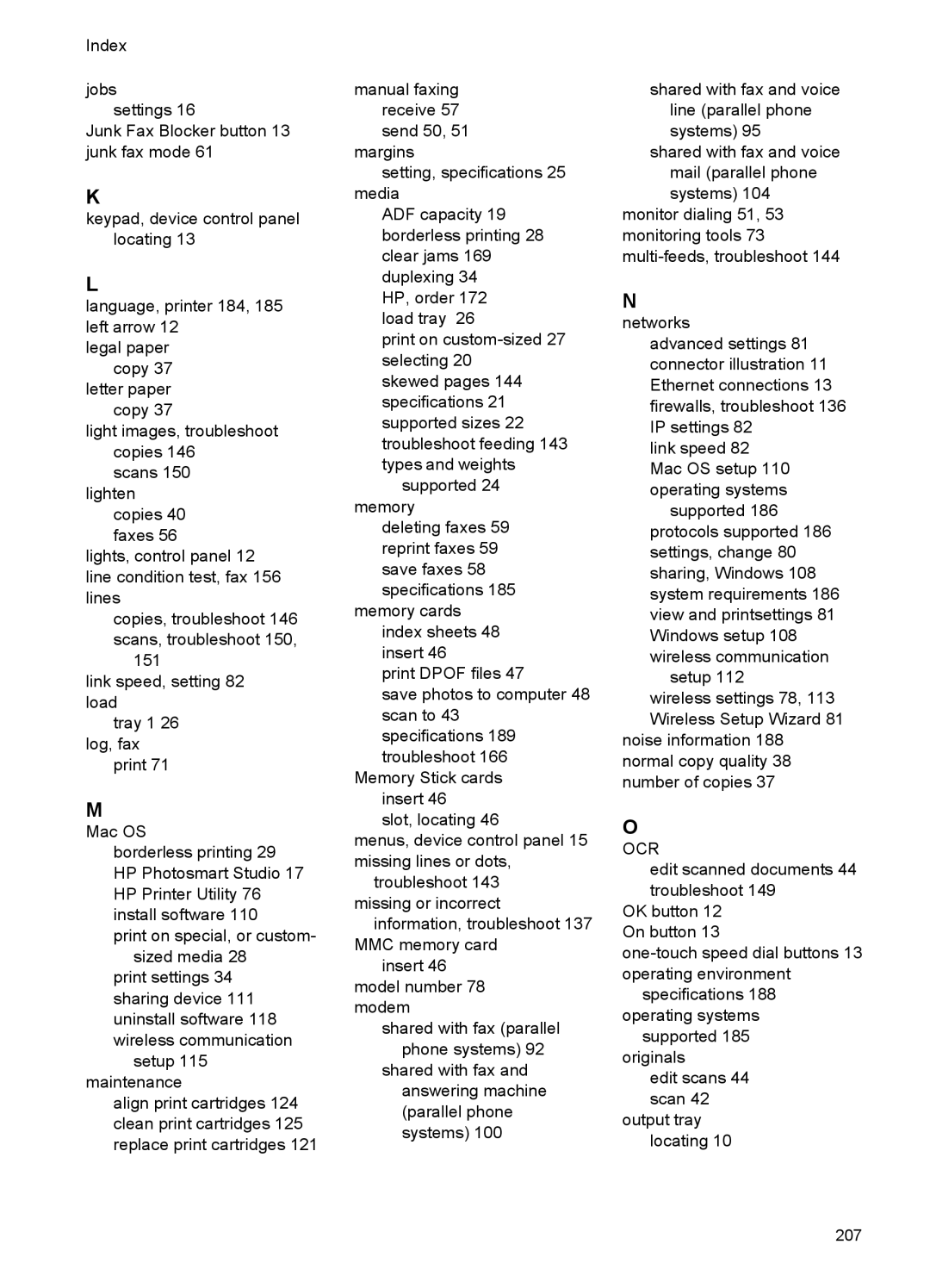 HP J6400 manual Ocr 