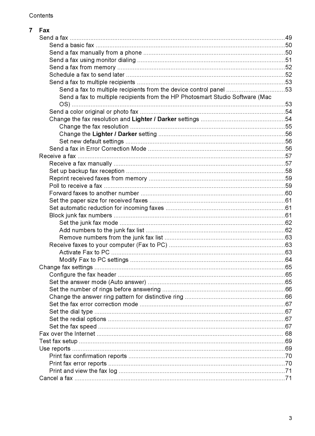 HP J6400 manual Fax 