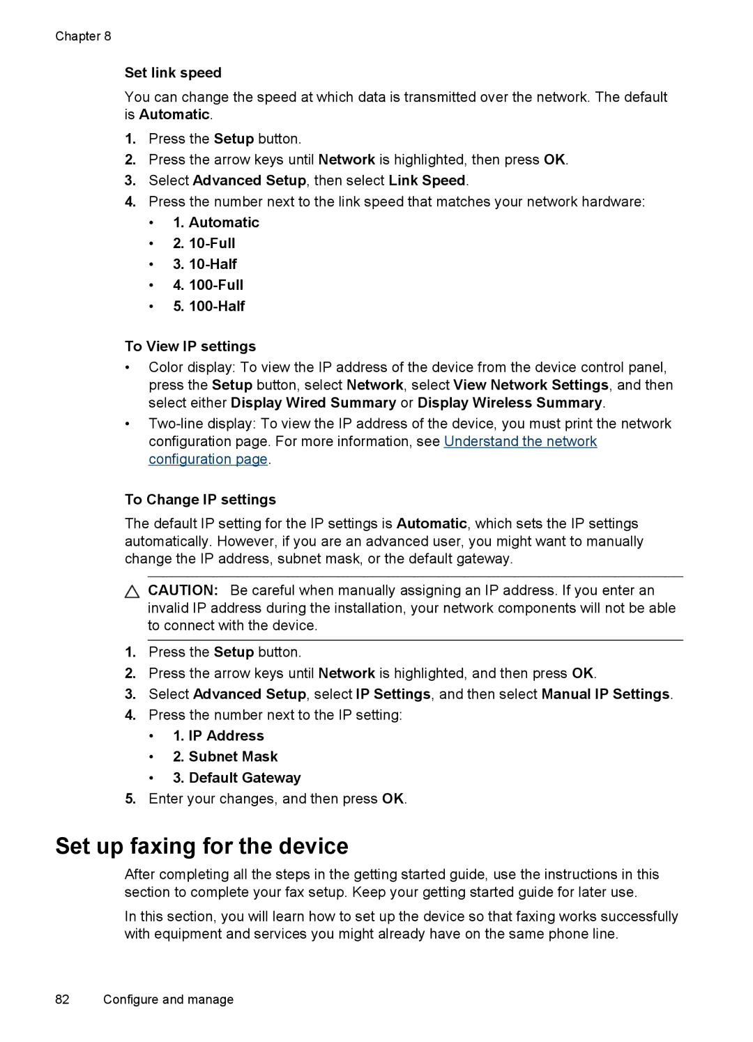 HP J6400 manual Set up faxing for the device 