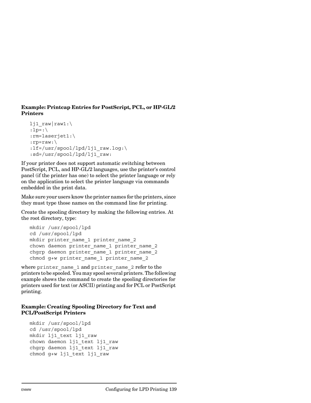 HP J7949E manual Configuring for LPD Printing 