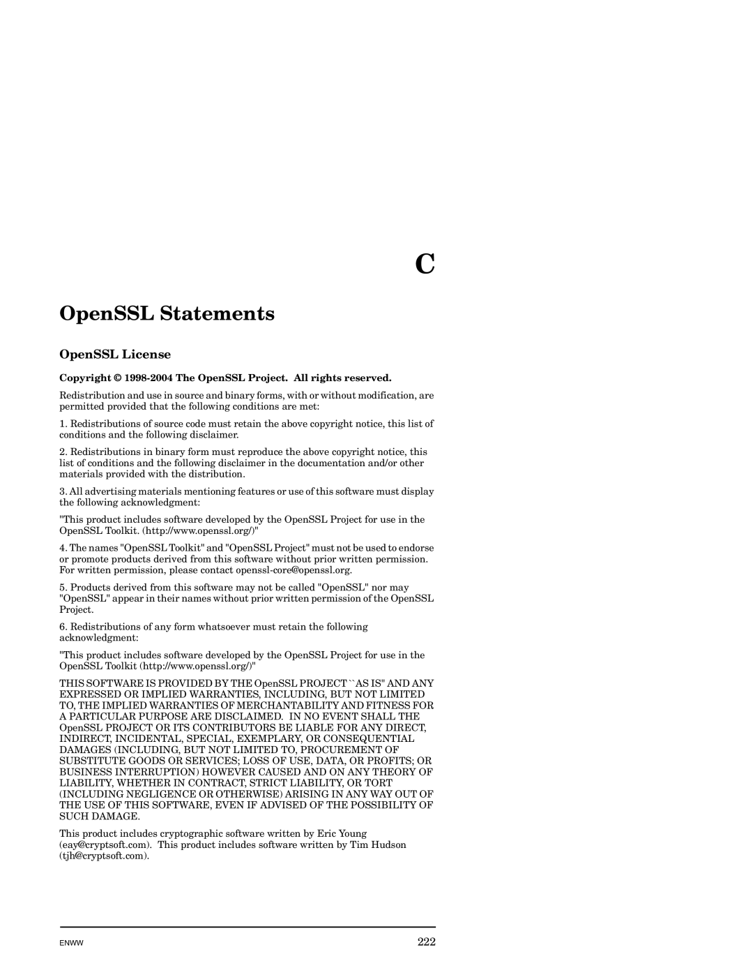 HP J7949E manual OpenSSL Statements, OpenSSL License 