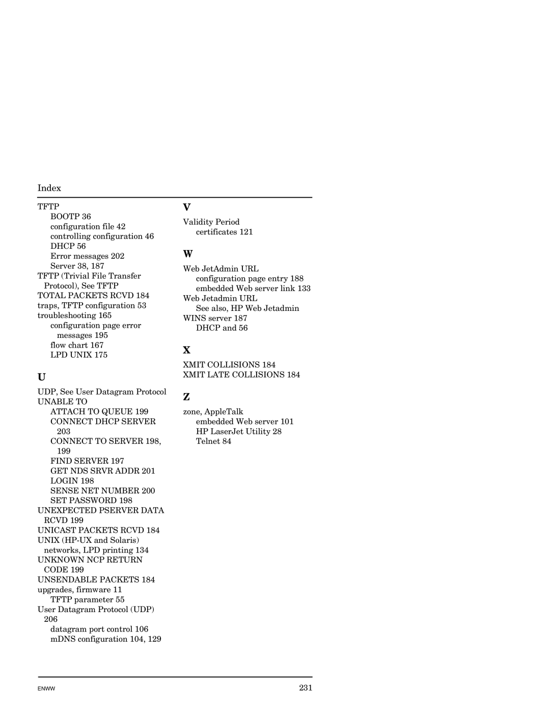 HP J7949E manual Unable to Attach to Queue 199 Connect Dhcp Server 