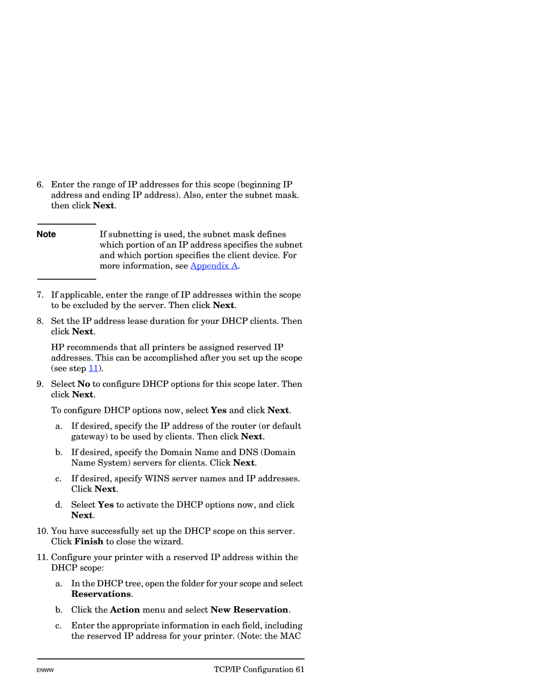 HP J7949E manual TCP/IP Configuration 