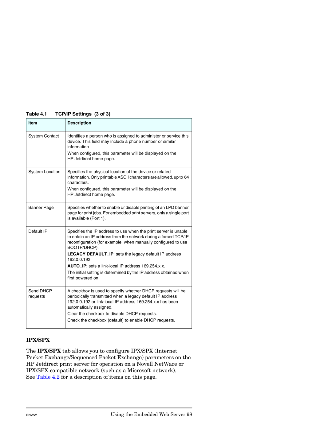 HP J7949E manual TCP/IP Settings 3, Bootp/Dhcp 