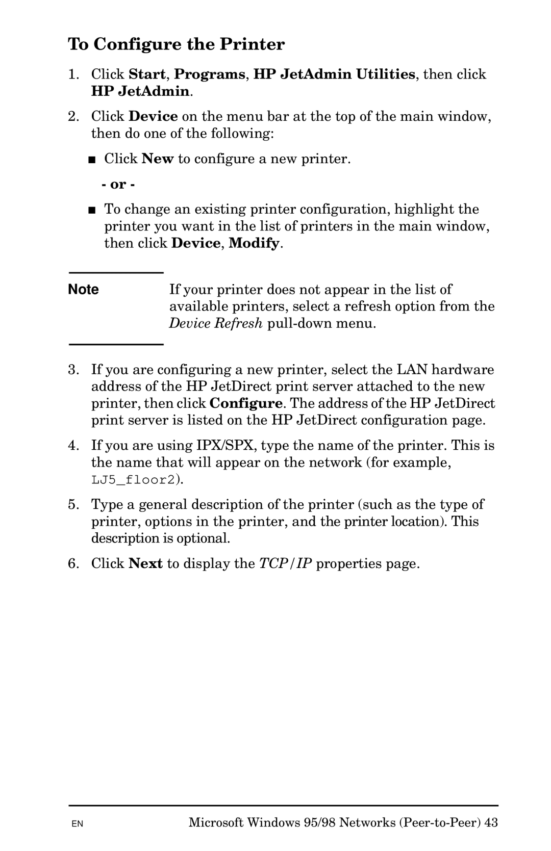 HP Jetadmin Software for OS/2 manual LJ5floor2 