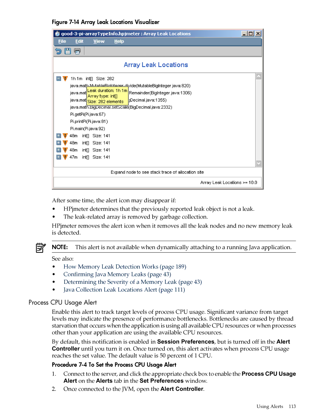 HP jmeter Software for -UX manual Process CPU Usage Alert, Array Leak Locations Visualizer 