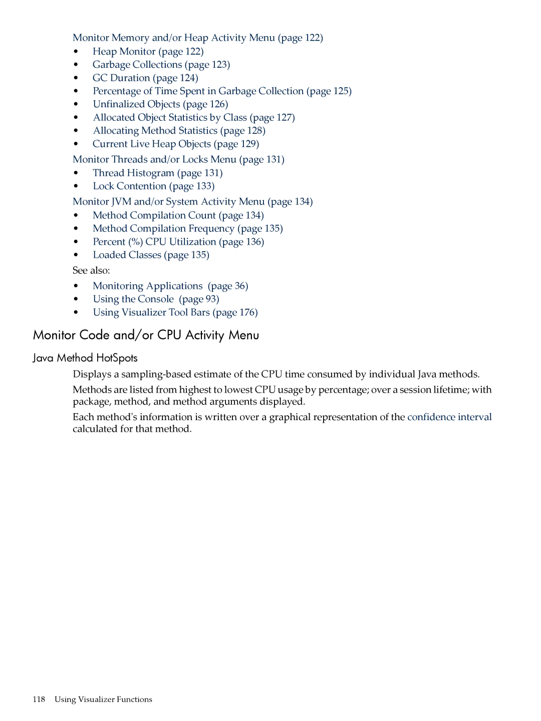 HP jmeter Software for -UX manual Monitor Code and/or CPU Activity Menu, Java Method HotSpots 