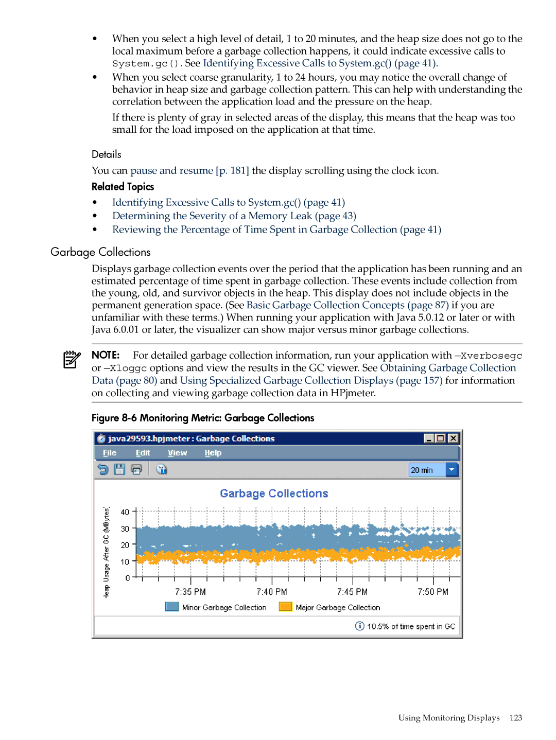 HP jmeter Software for -UX manual Monitoring Metric Garbage Collections 