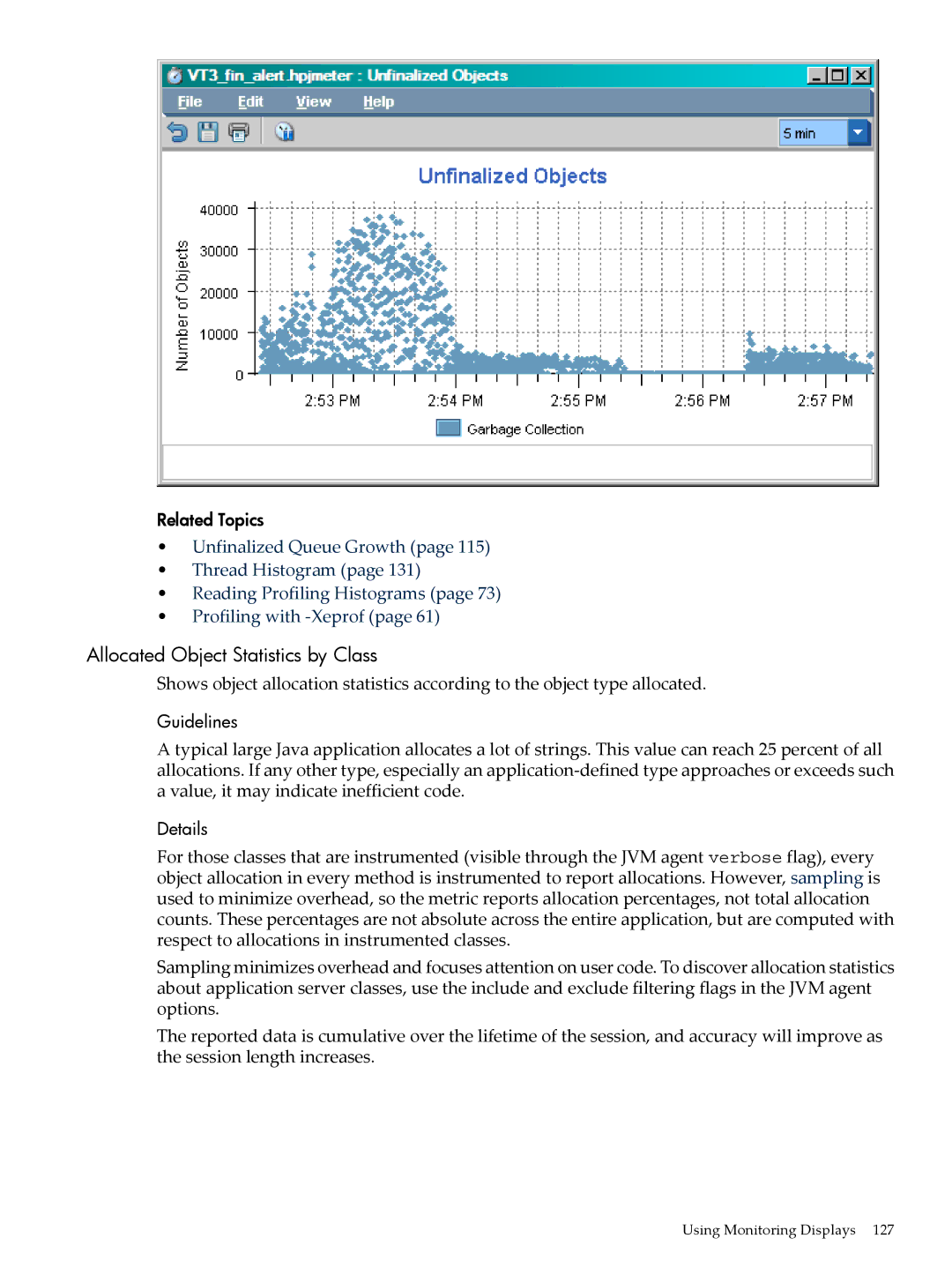 HP jmeter Software for -UX manual Allocated Object Statistics by Class 