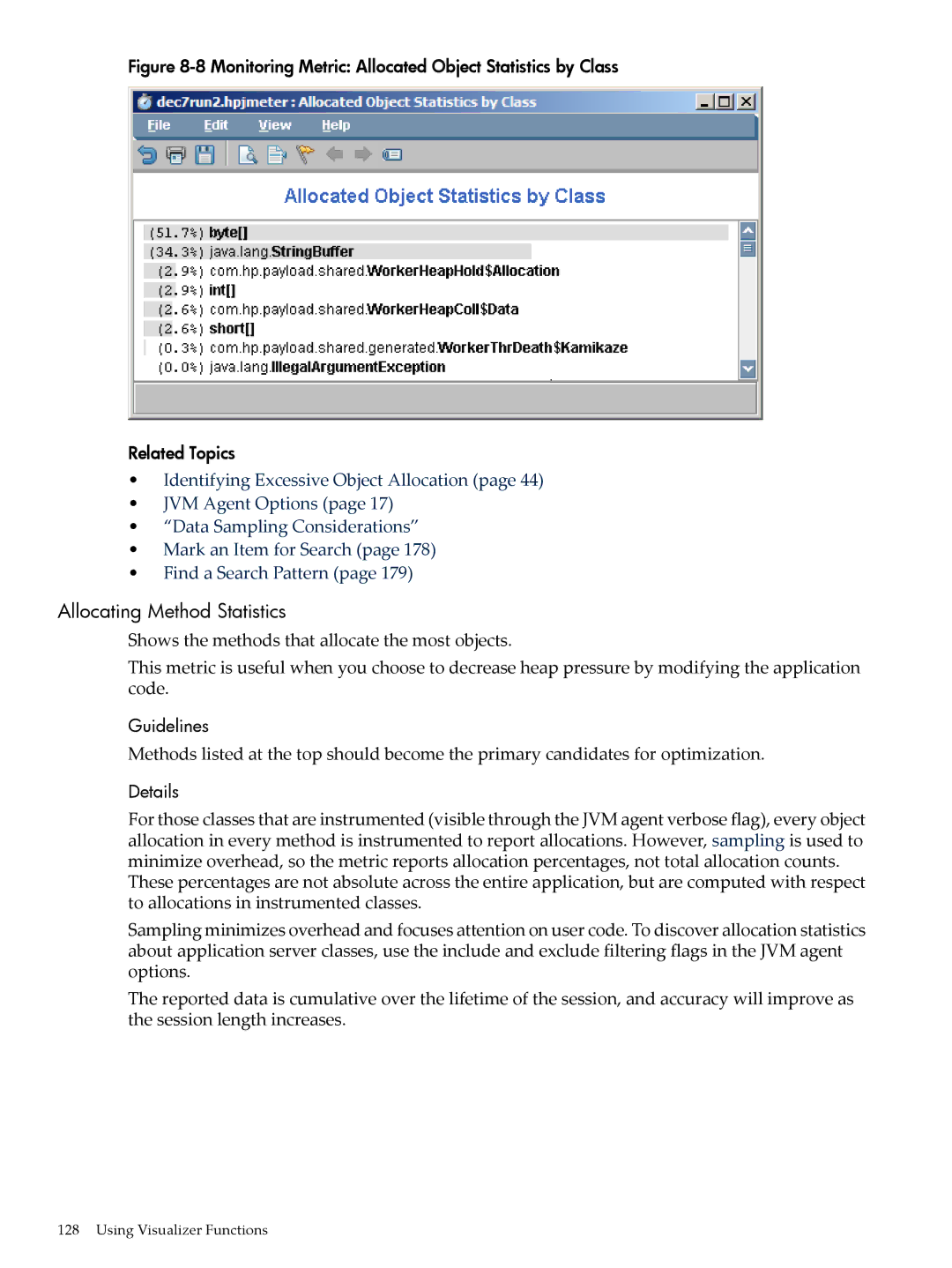 HP jmeter Software for -UX manual Allocating Method Statistics 