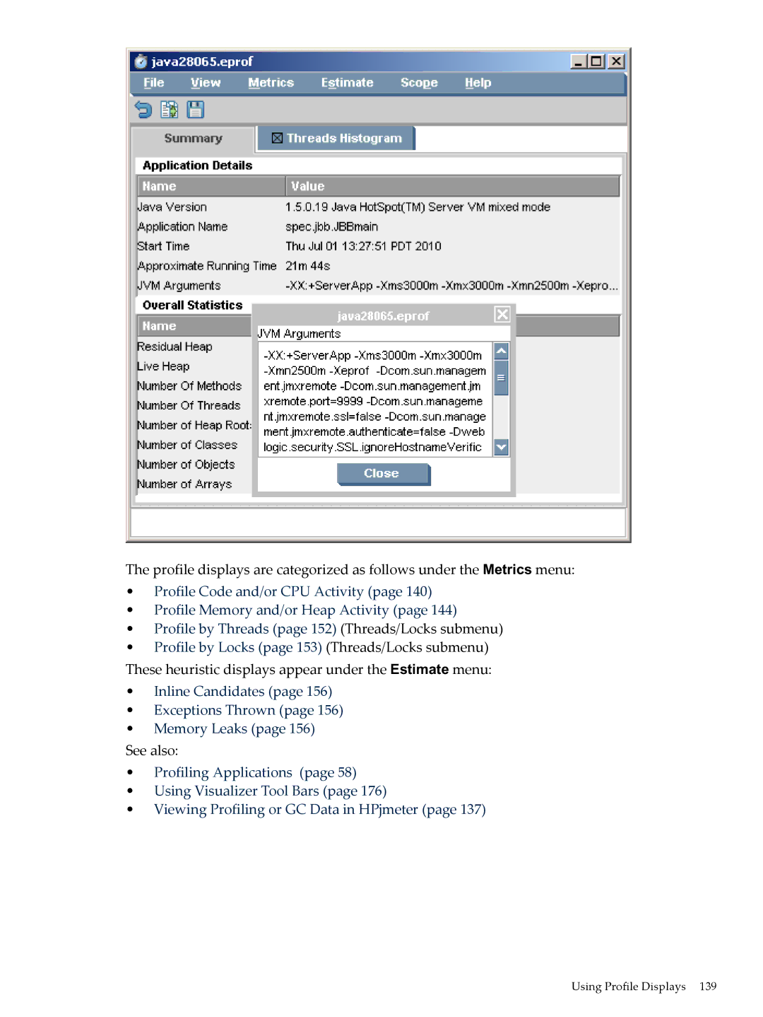 HP jmeter Software for -UX manual Inline Candidates Exceptions Thrown Memory Leaks 