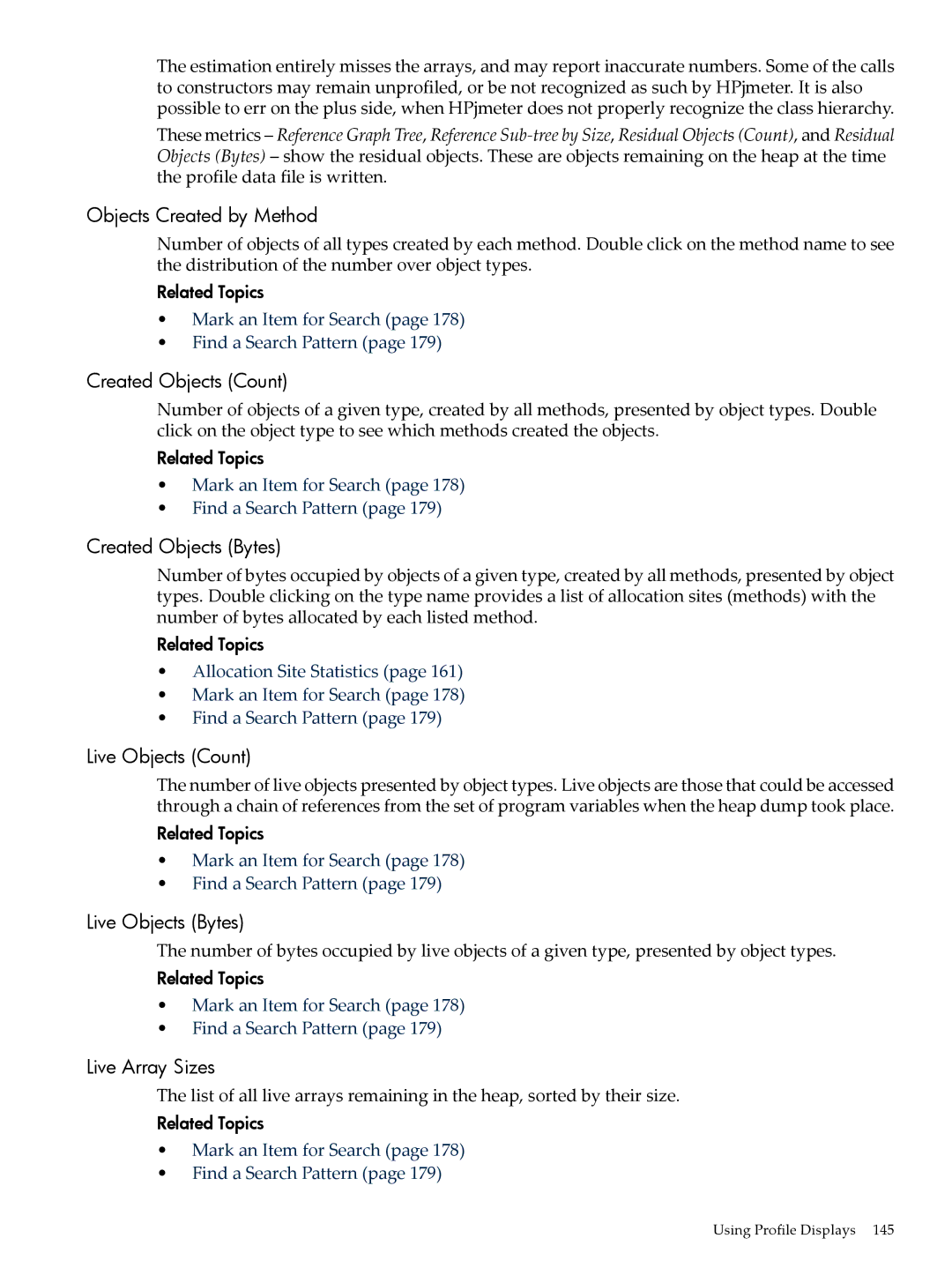 HP jmeter Software for -UX Objects Created by Method, Created Objects Count, Created Objects Bytes, Live Objects Count 