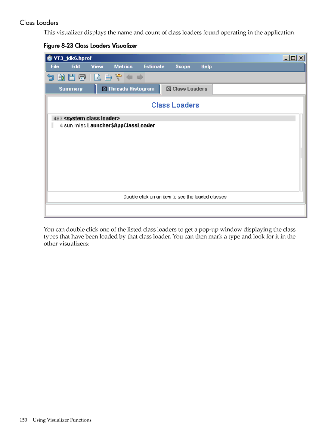 HP jmeter Software for -UX manual Class Loaders Visualizer 